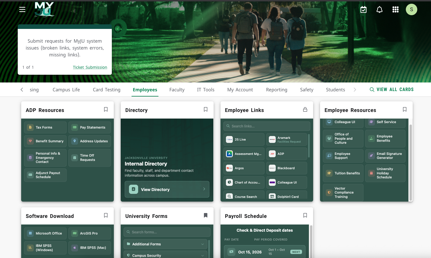 MyJU Dashboard